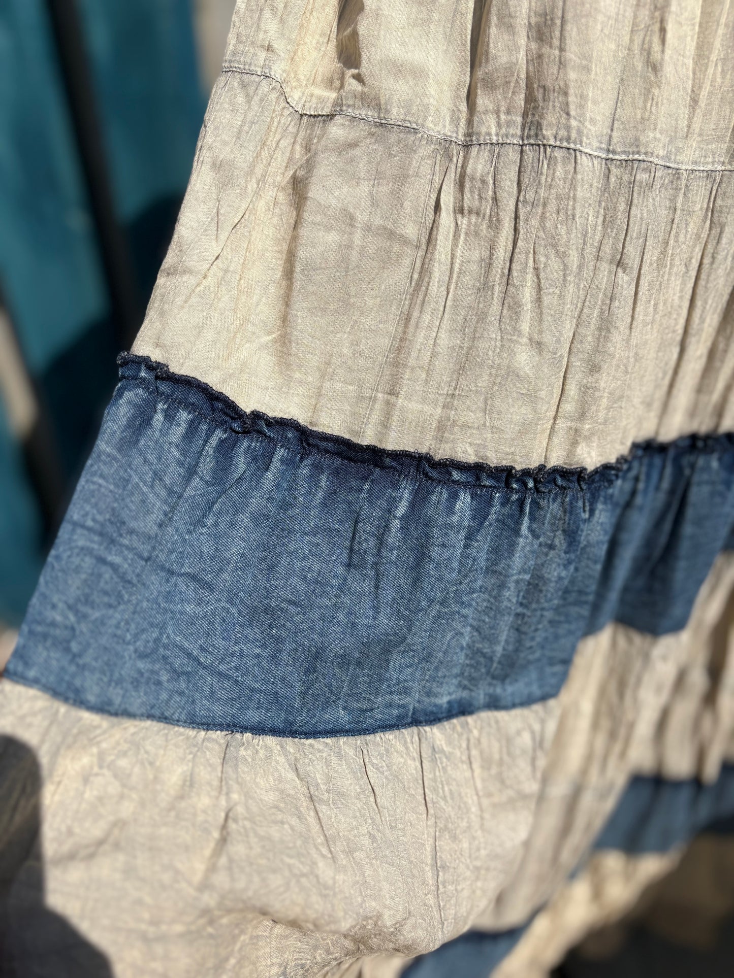 Tiered Denim Dress
