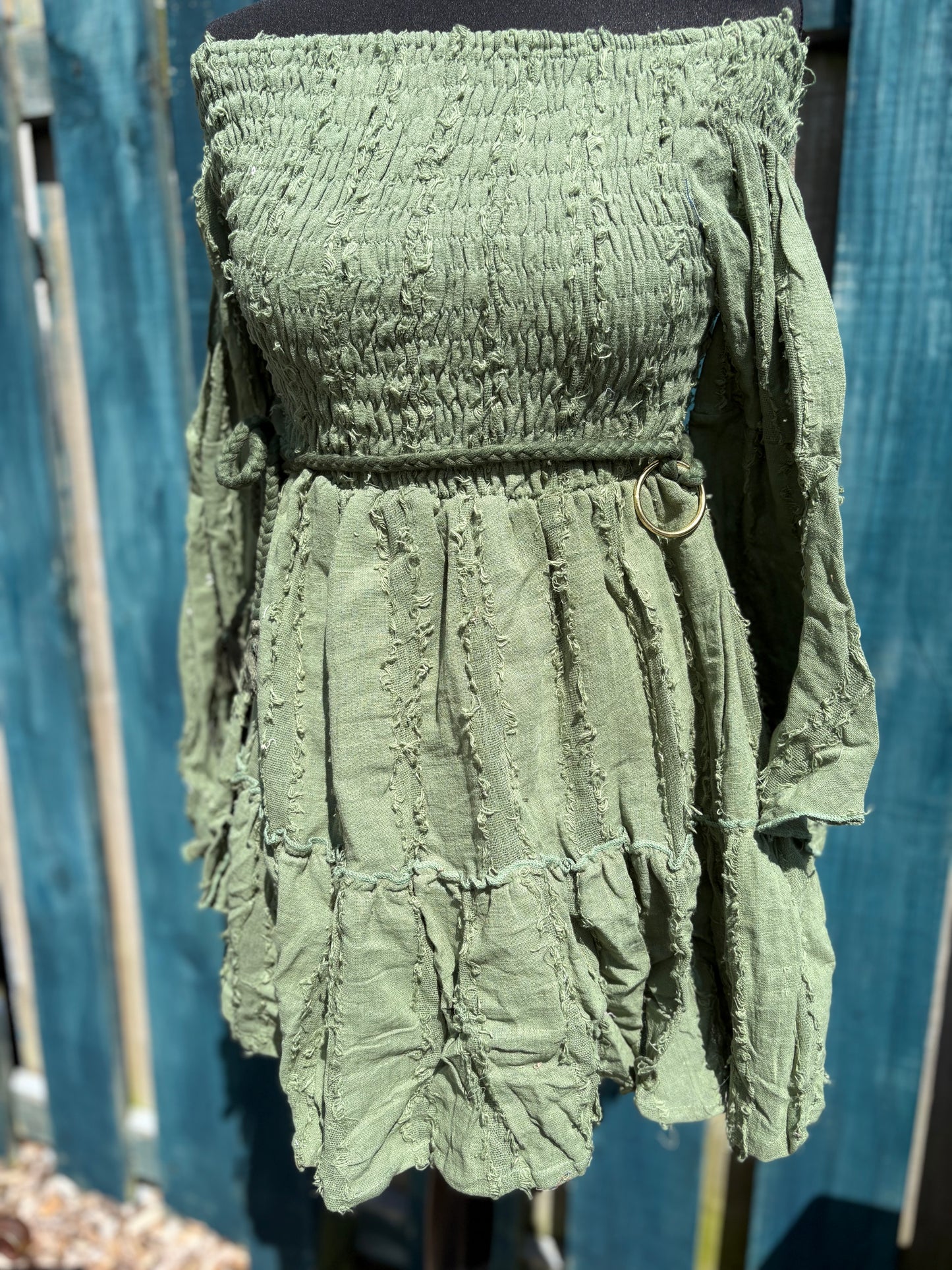 Short Off The Shoulder Boho Dress