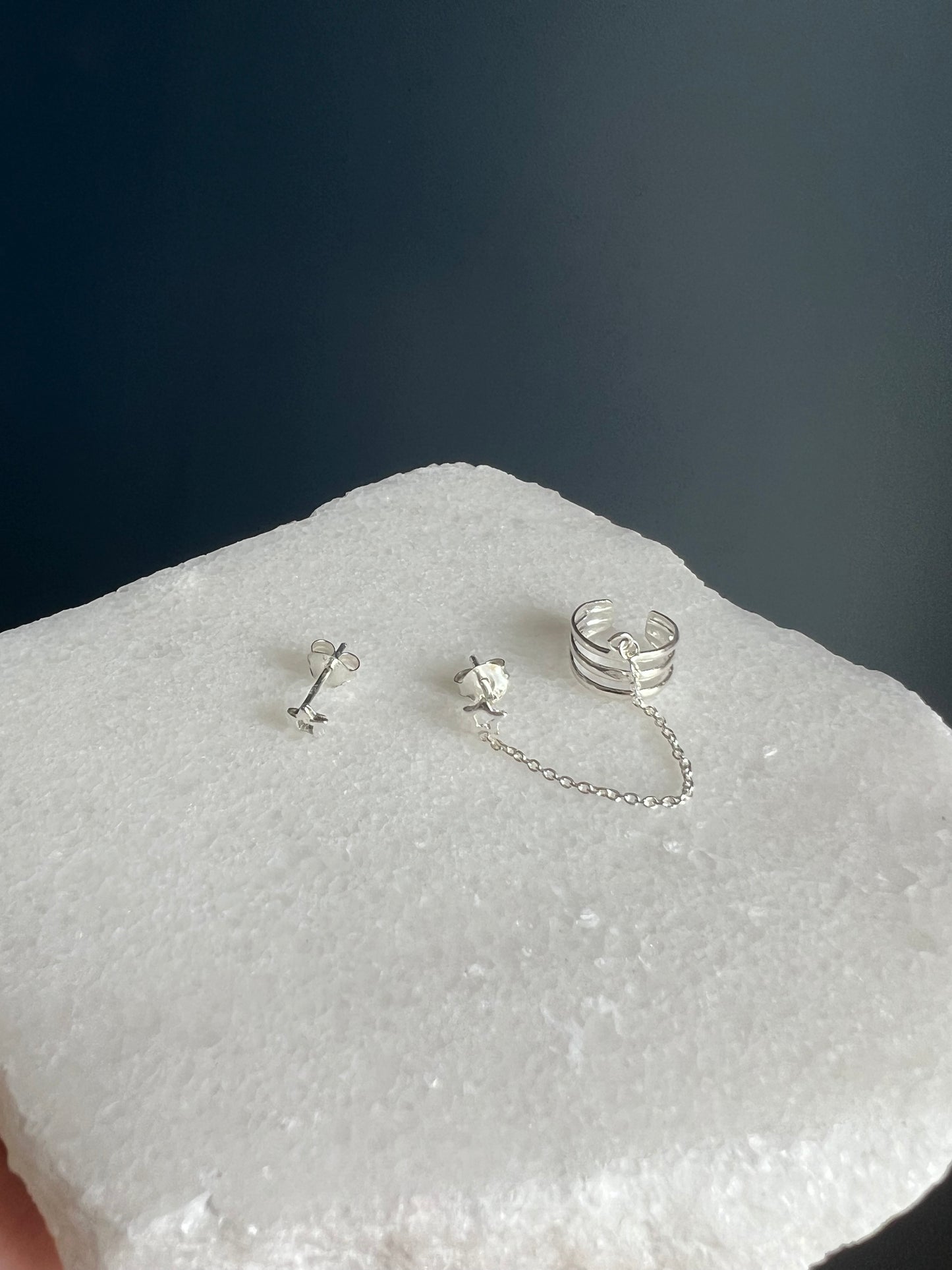 Hollow Star Cuff & Stud