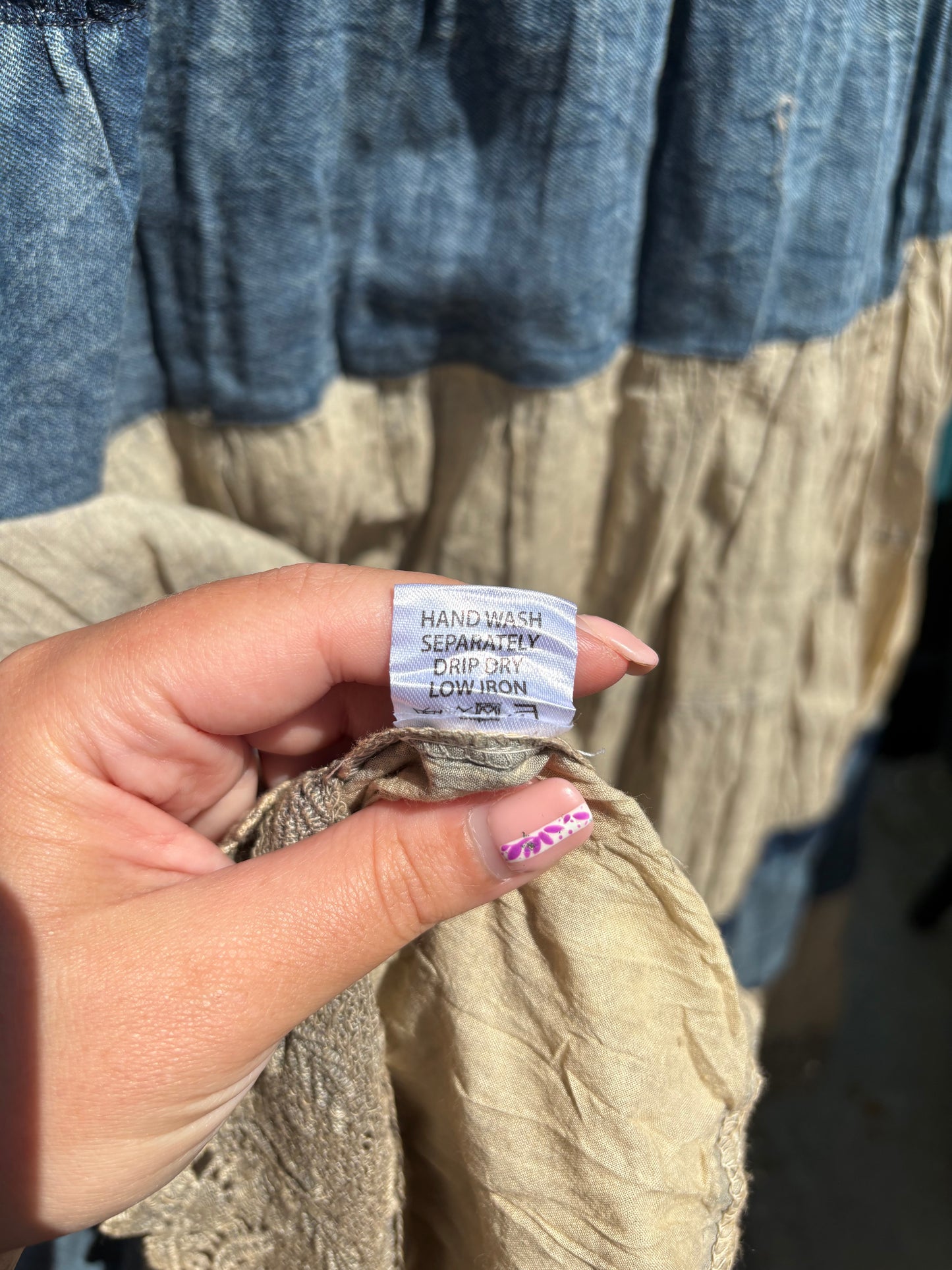 Tiered Denim Dress