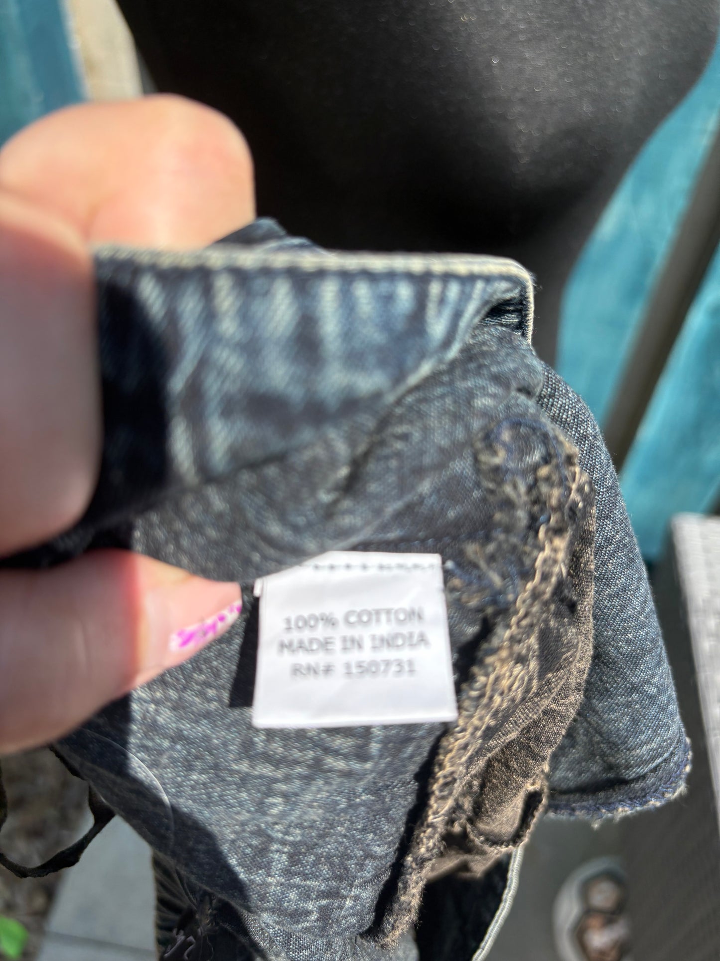 Denim & Fabric Skirt