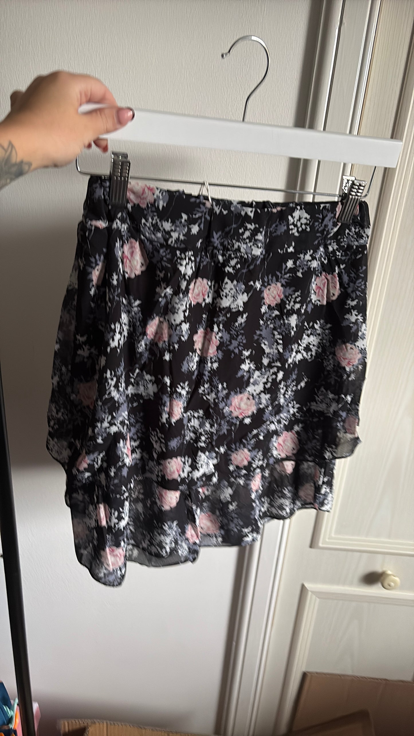 Tiered Floral Skirt
