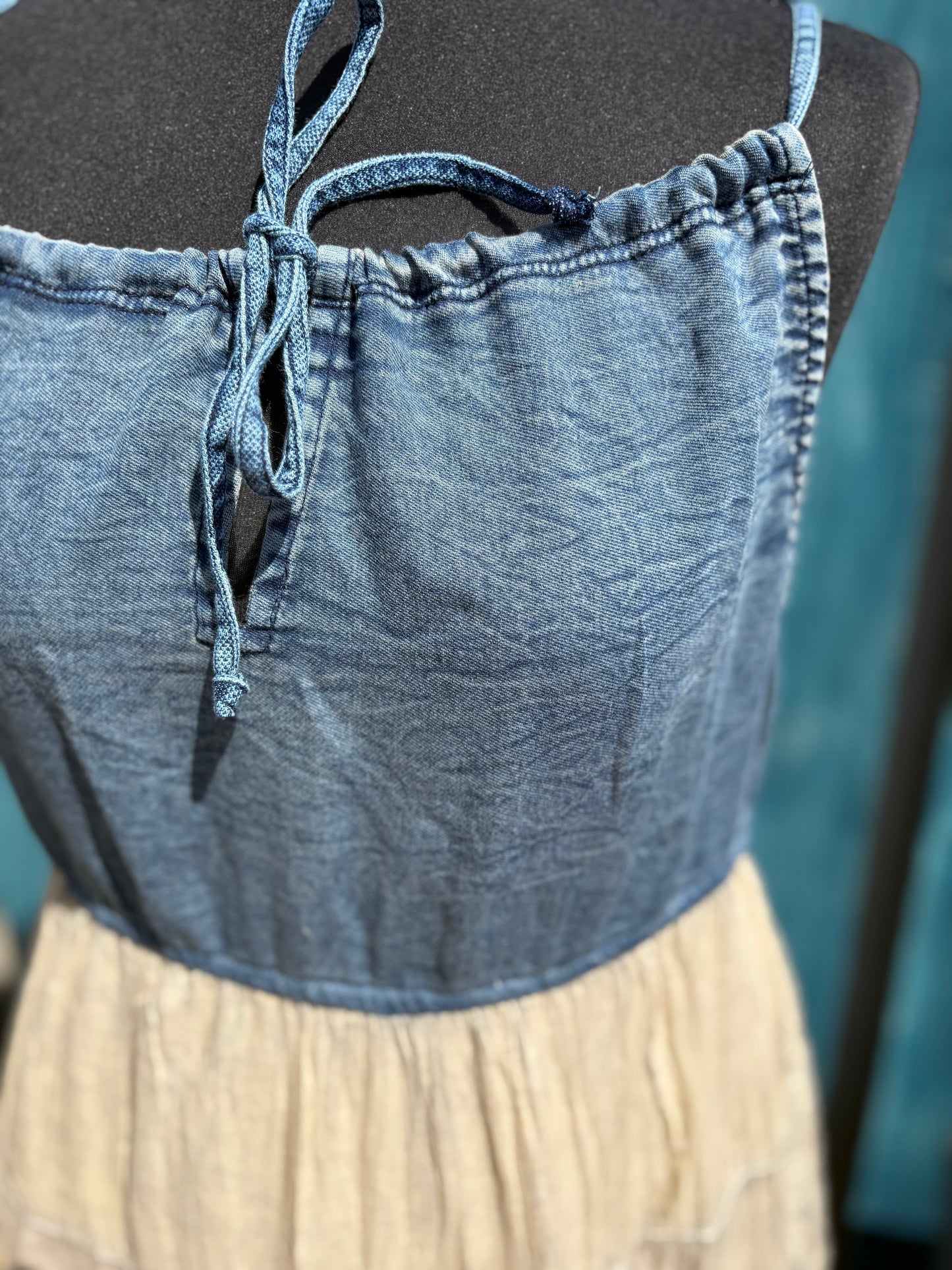 Tiered Denim Dress