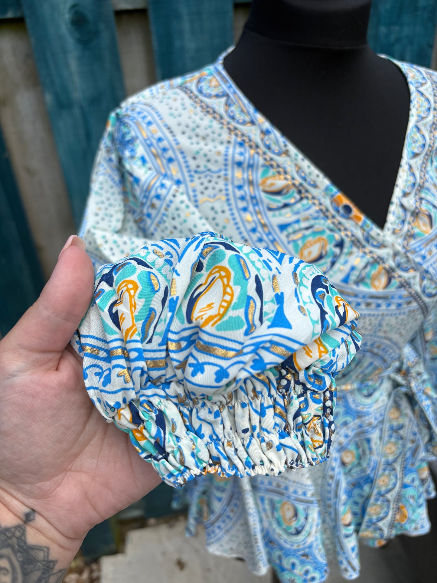 Boho Cold Silk Tie Top