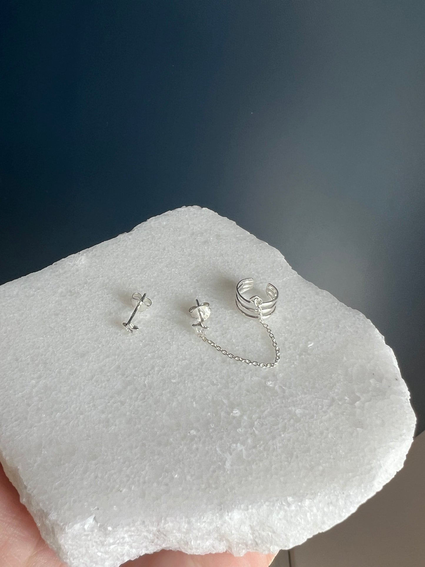 Hollow Star Cuff & Stud