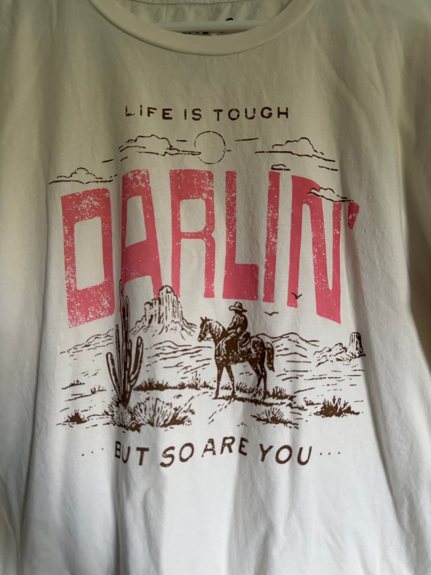 Darlin' White Cotton T-Shirt