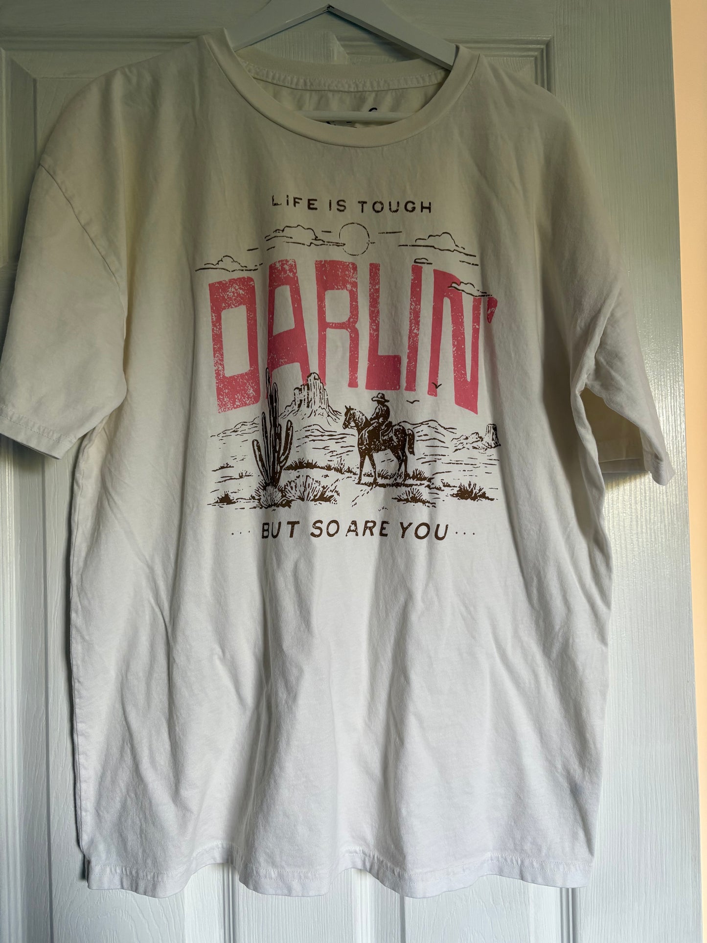 Darlin' White Cotton T-Shirt