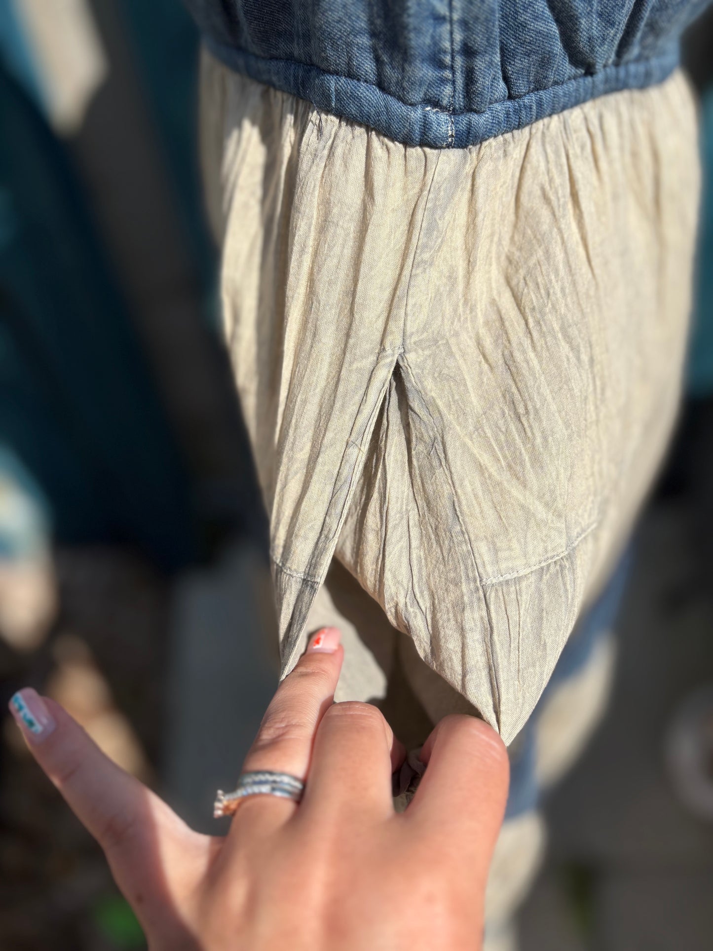 Tiered Denim Dress