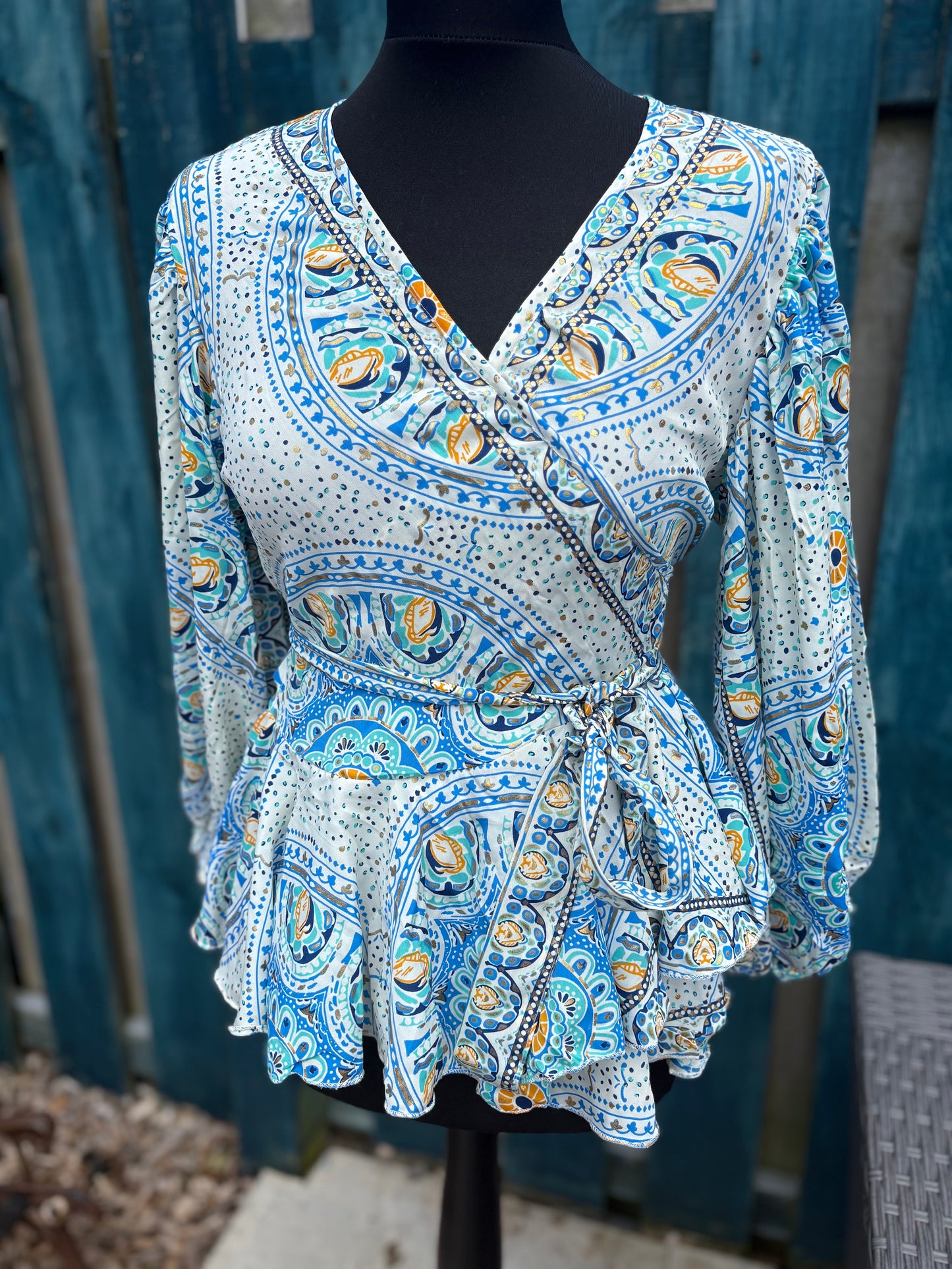 Boho Cold Silk Tie Top