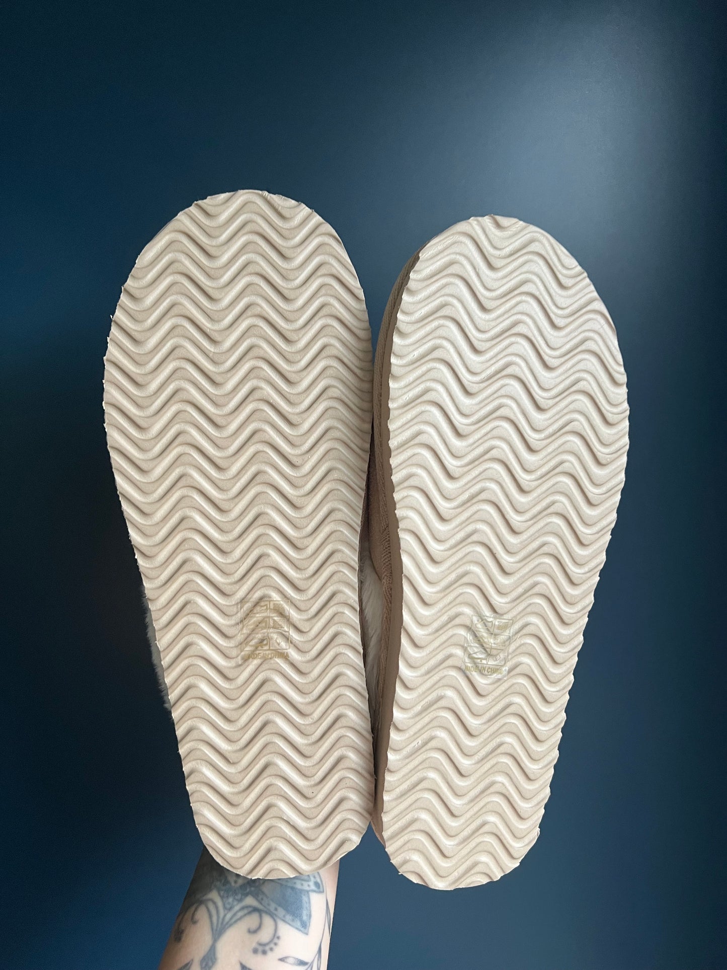 Cream or Black Cosy Slip On Slippers