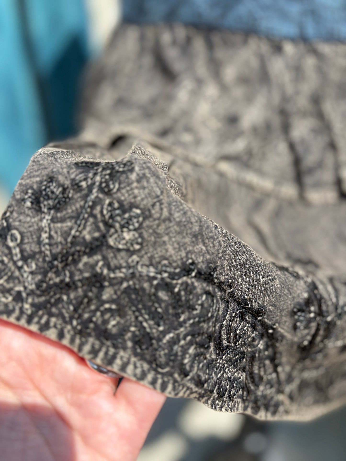 Denim & Fabric Skirt