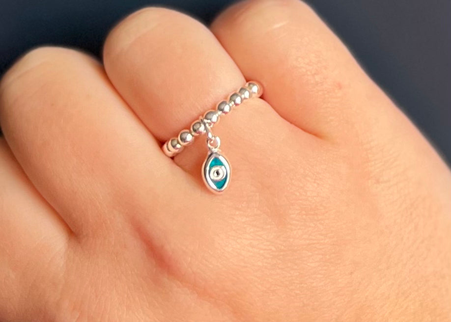 Evil Eye Beaded Ring