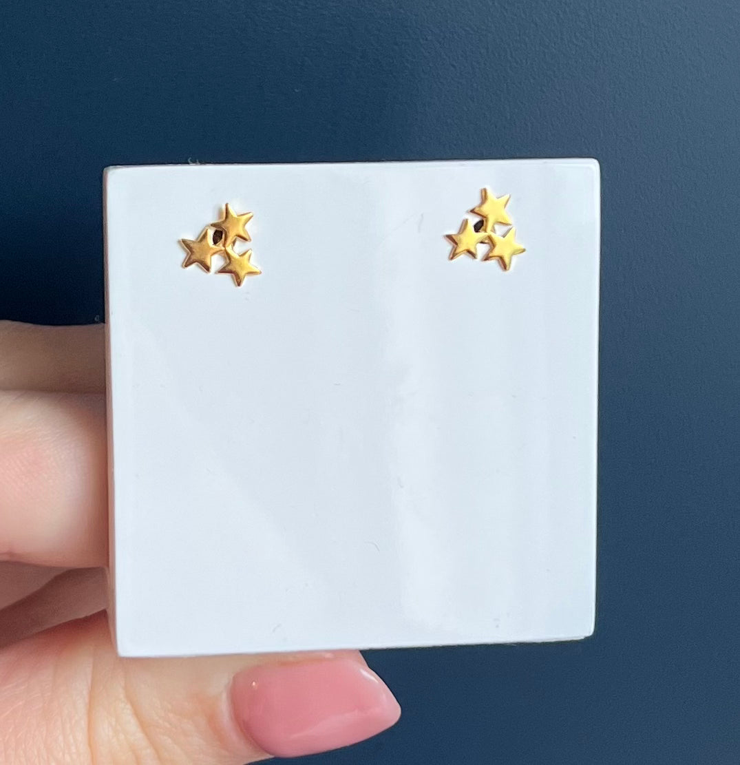 Triple Star Studs