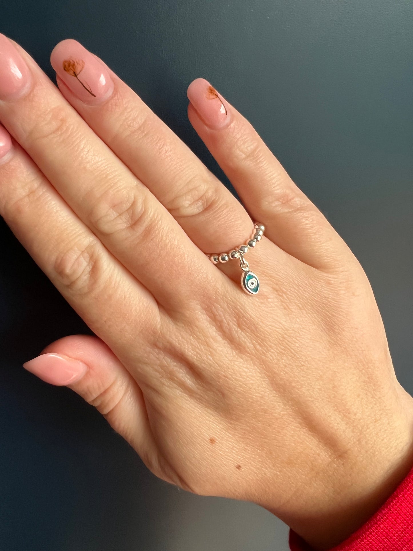 Evil Eye Beaded Ring