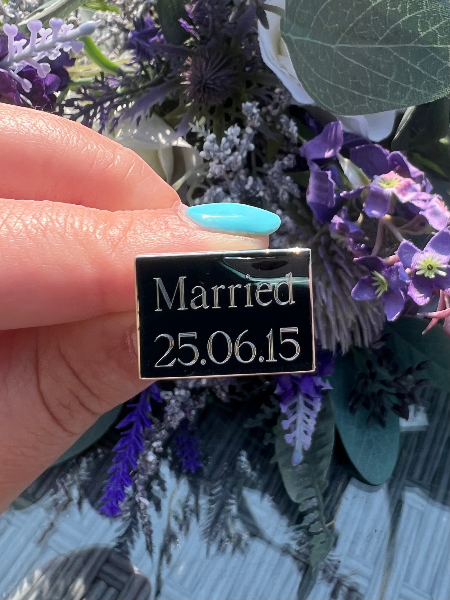 Engraved Rectangle Cufflinks