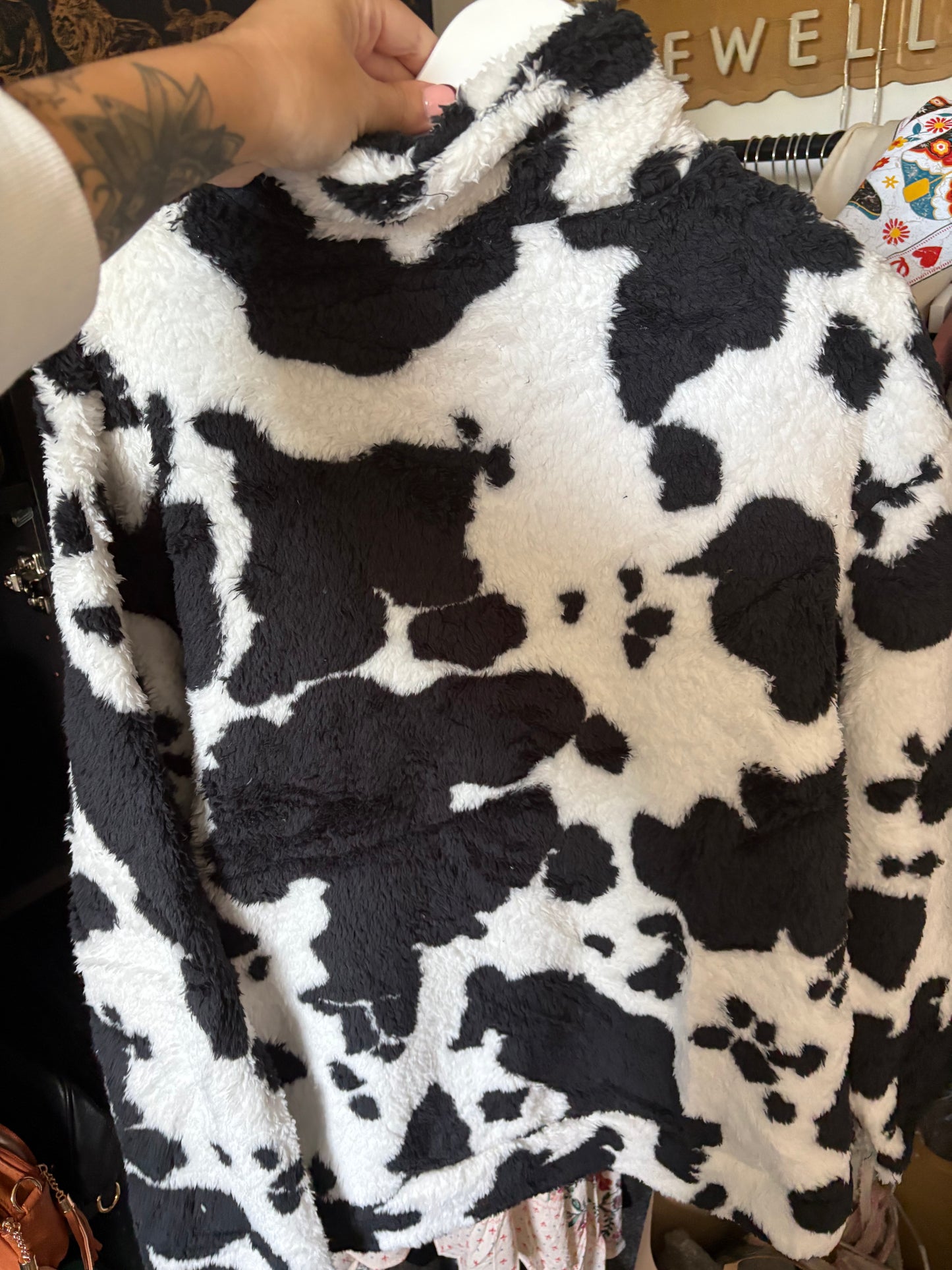 Cowprint Fleece Jumper