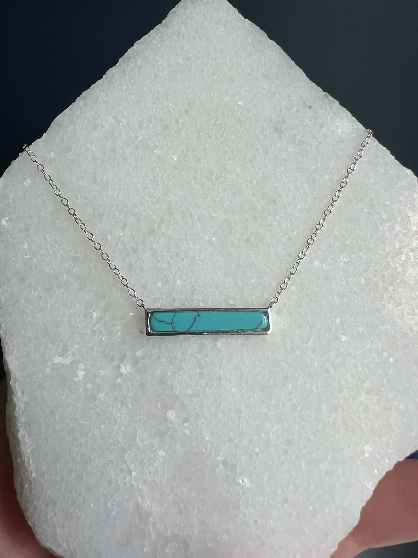 Turquoise Bar Necklace