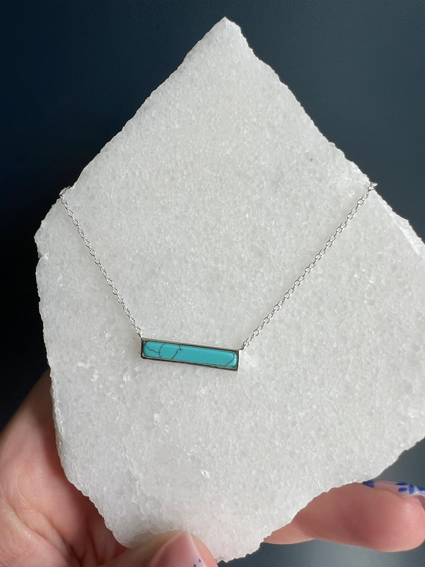 Turquoise Bar Necklace