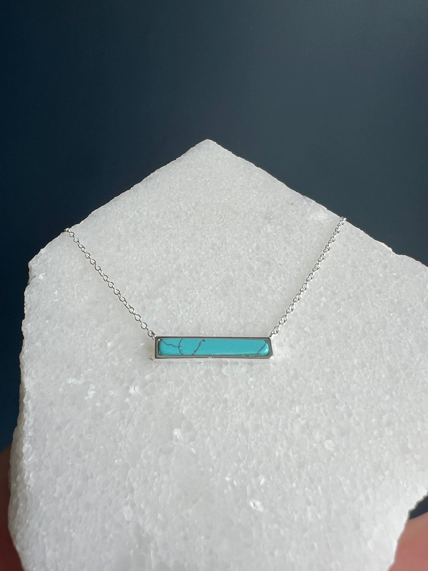 Turquoise Bar Necklace