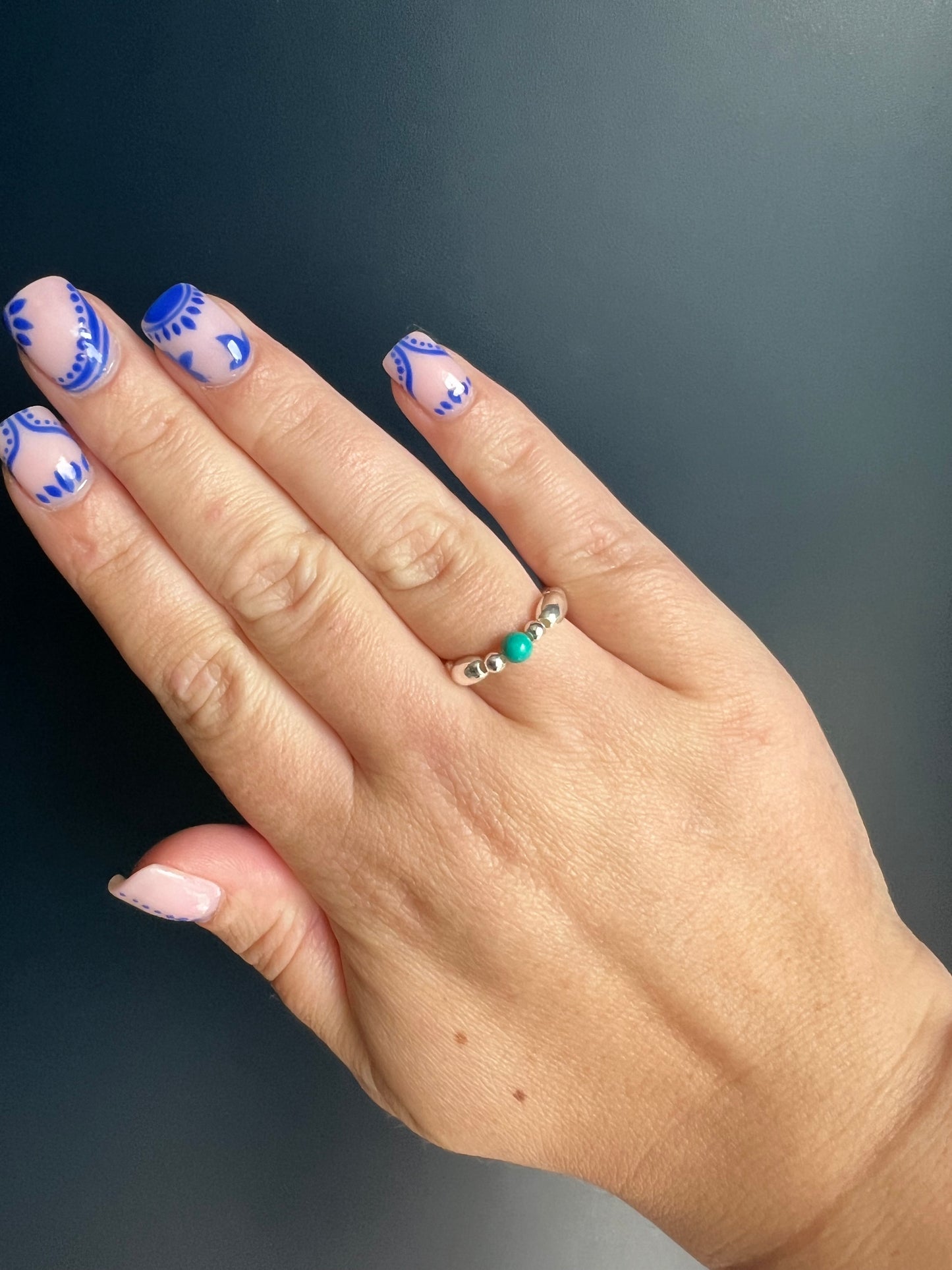 Single Turquoise Bead Ring