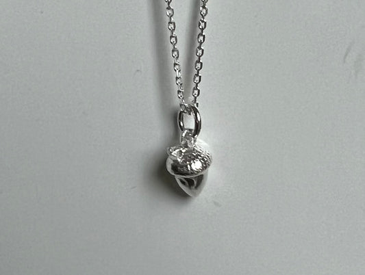 Silver Acorn Necklace