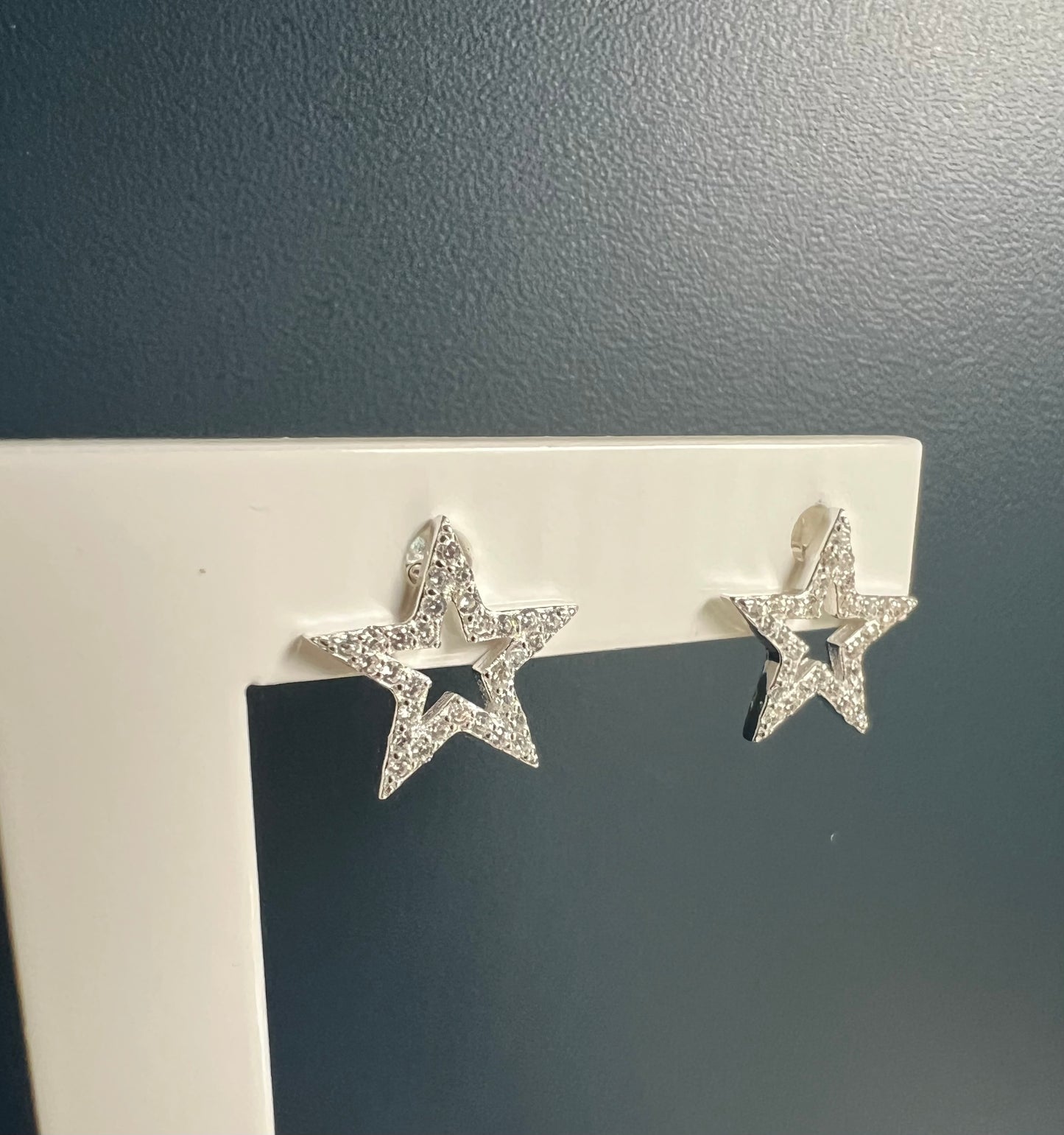 Sparkly Star Outline Studs