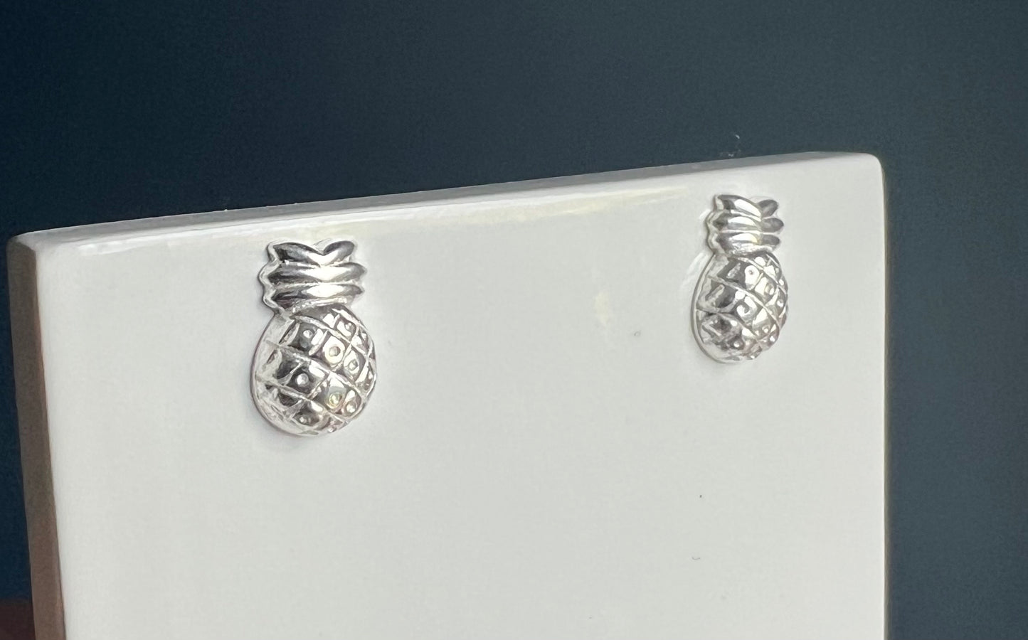 Silver Pineapple Studs