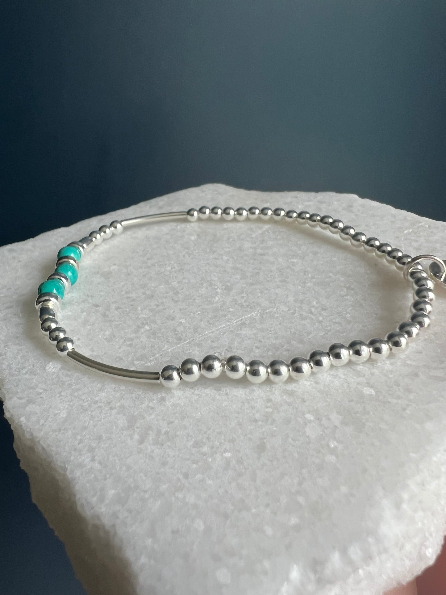 Dainty Turquoise Beaded Bracelet