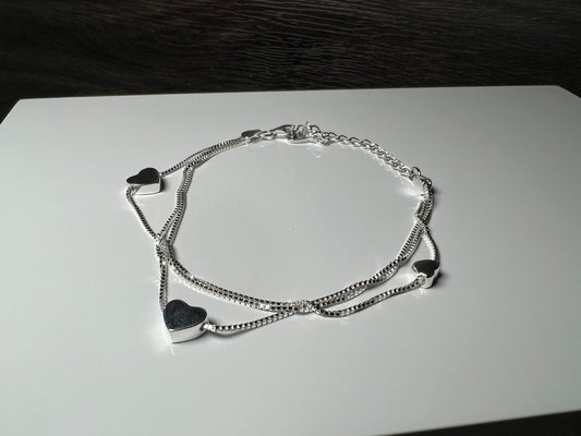 Triple Layer Heart Bracelet