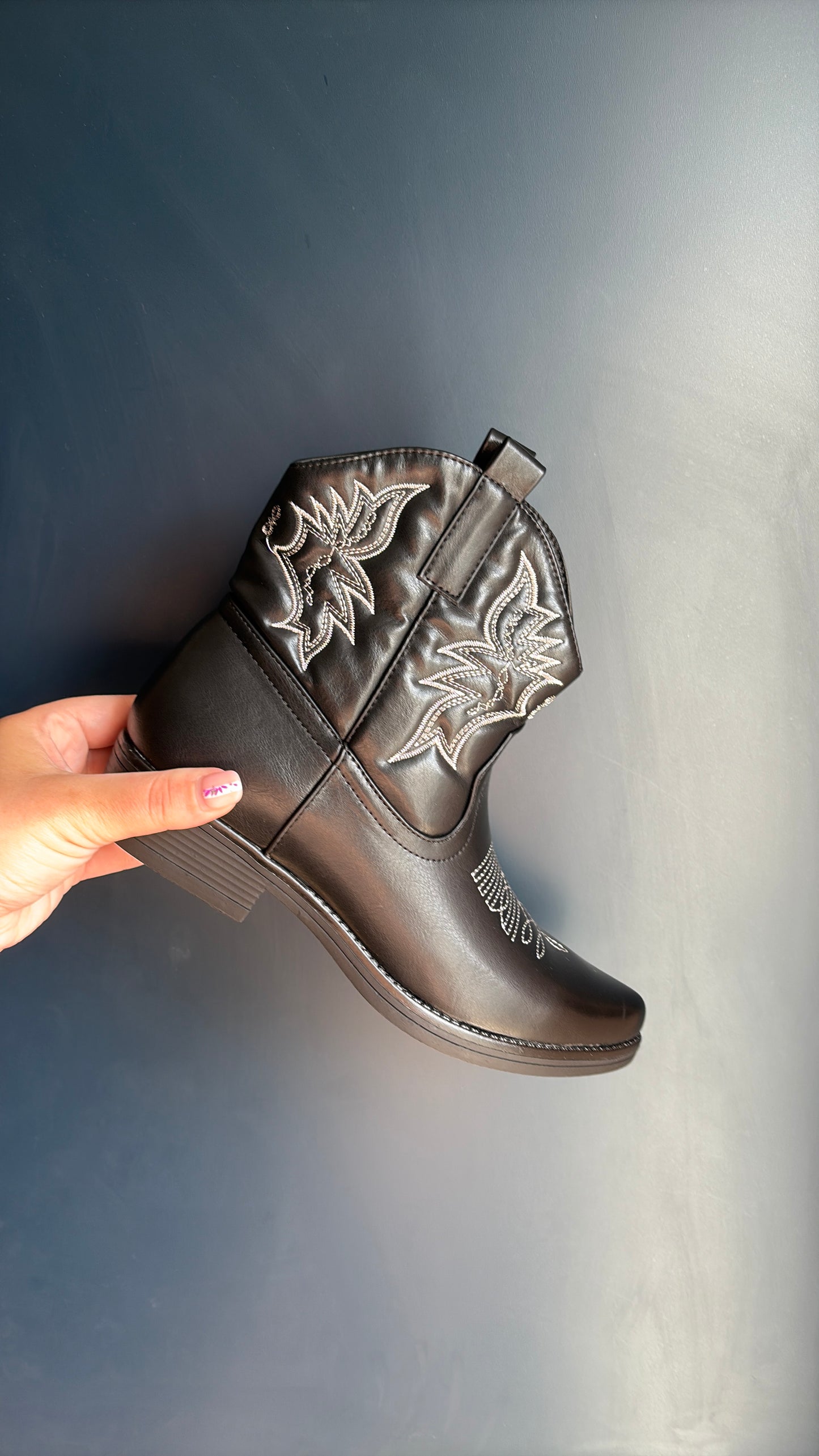 Black Ankle Cowboy Boots
