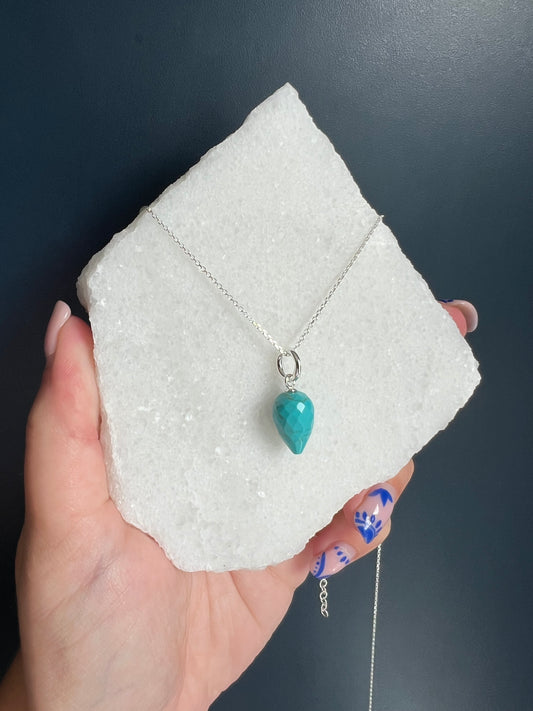 Turquoise Drop Pendant Necklace