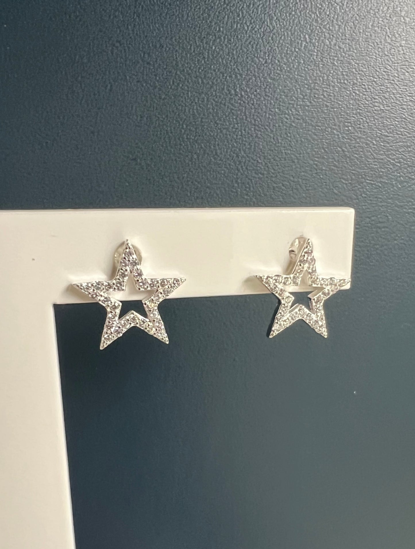 Sparkly Star Outline Studs