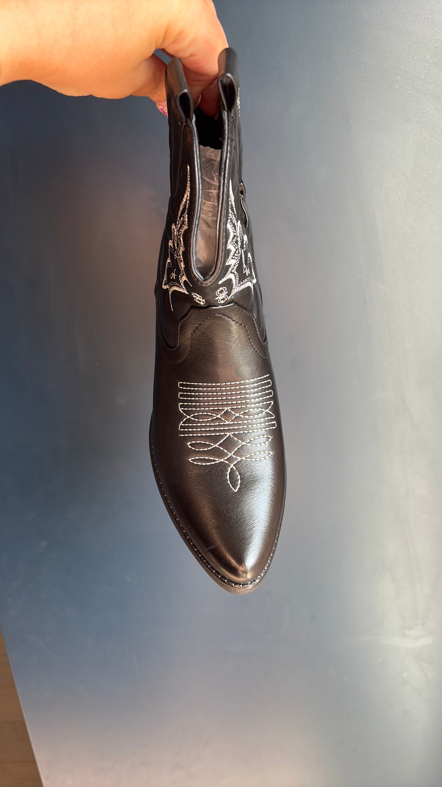 Black Ankle Cowboy Boots