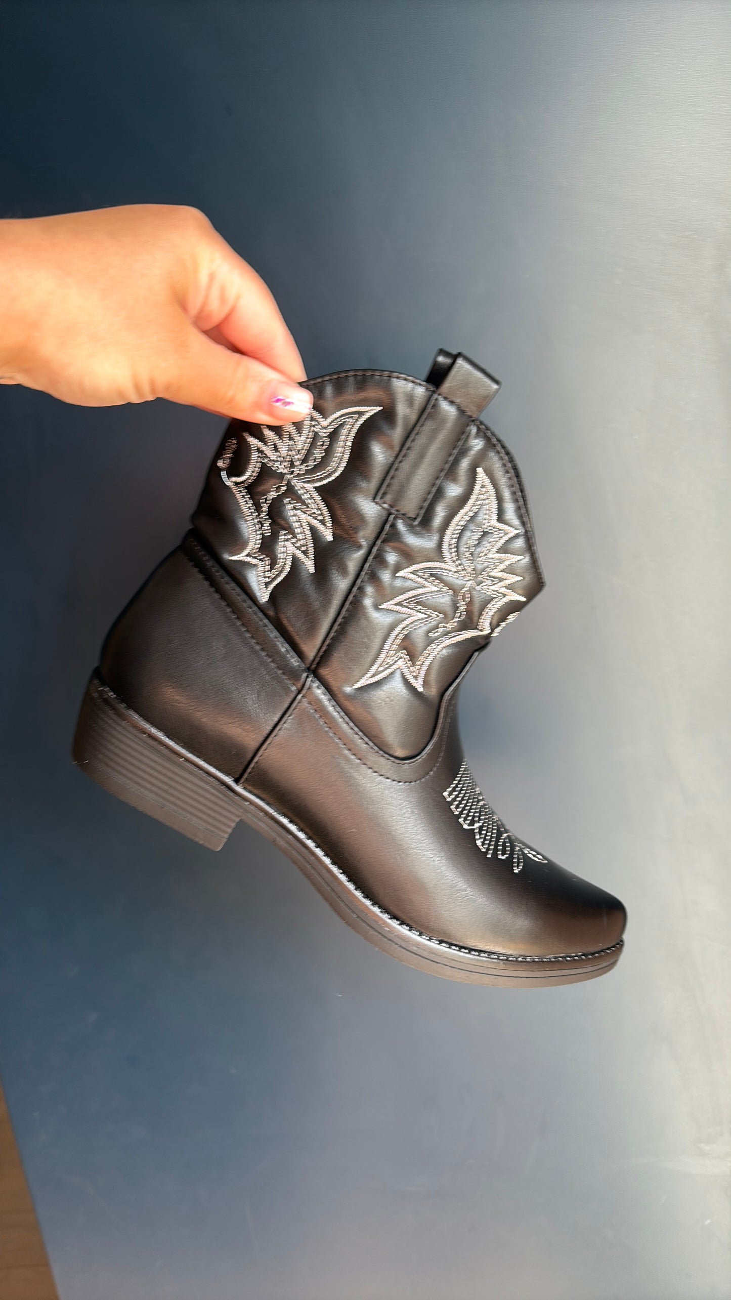Black Ankle Cowboy Boots
