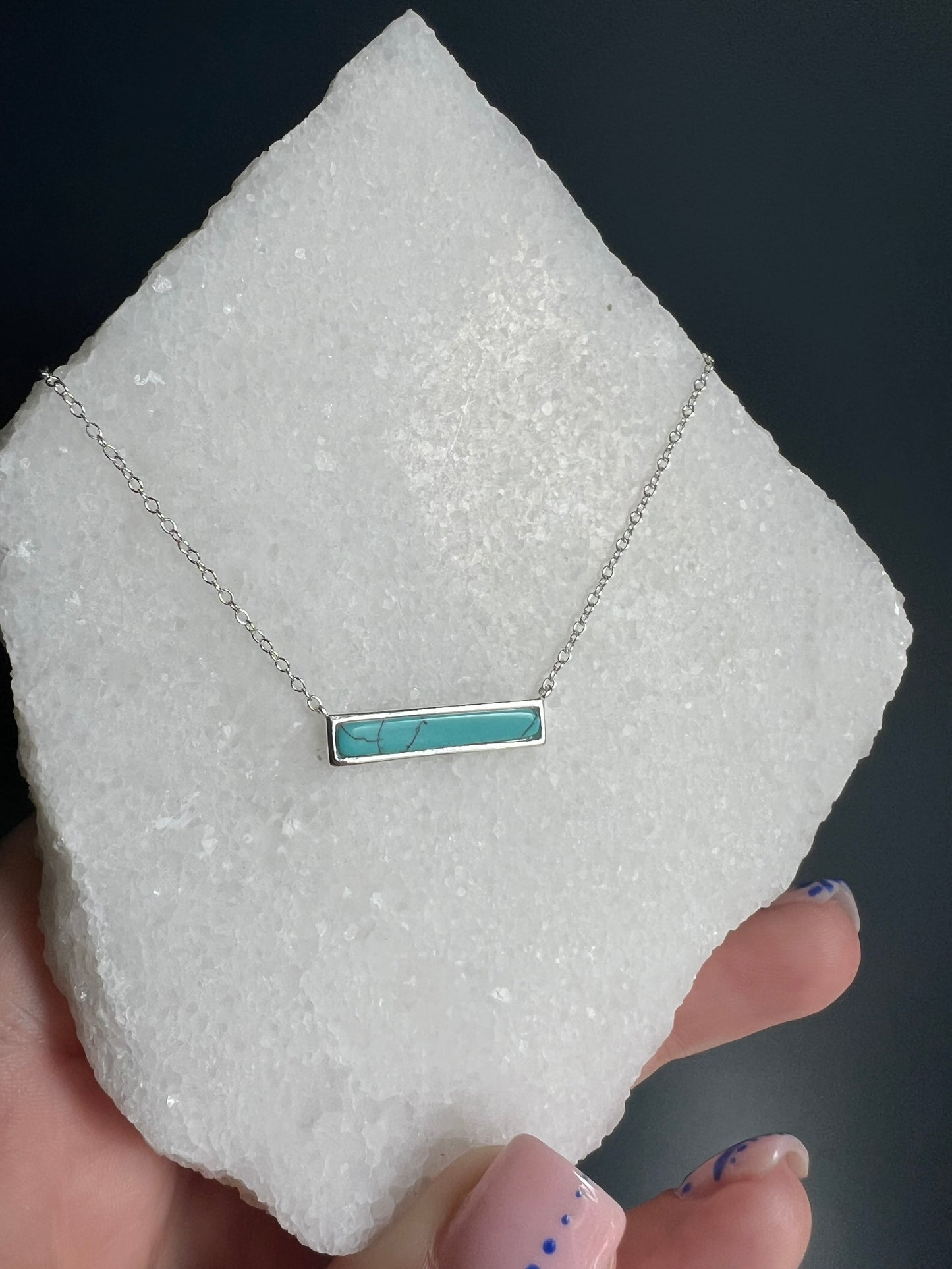 Turquoise Bar Necklace