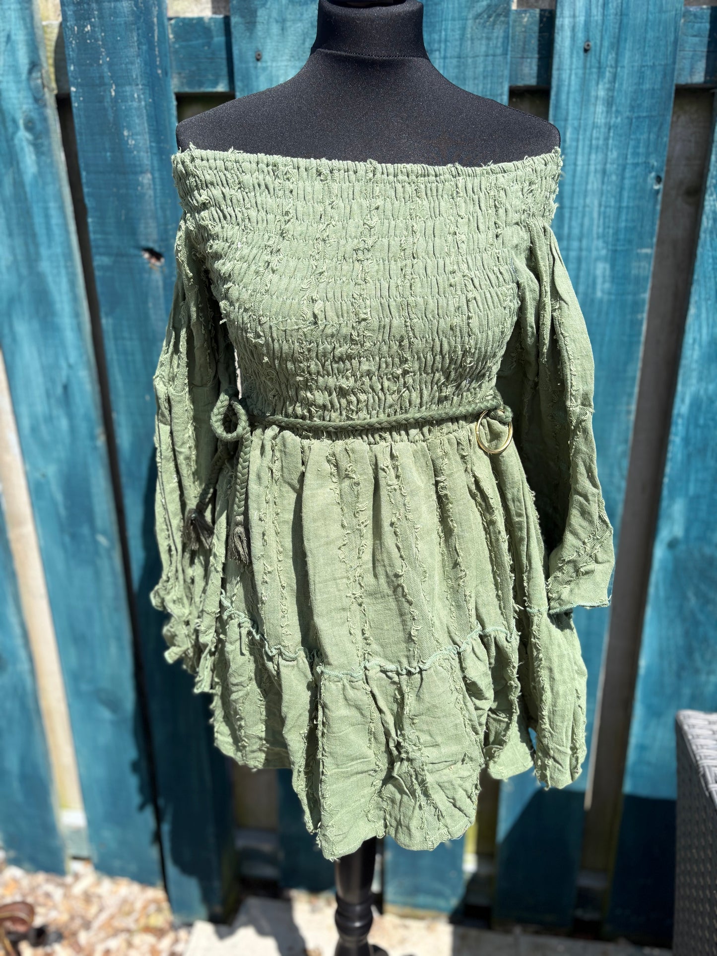 Short Off The Shoulder Boho Dress