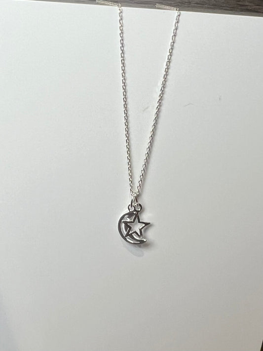 Star & Moon Charm Necklace