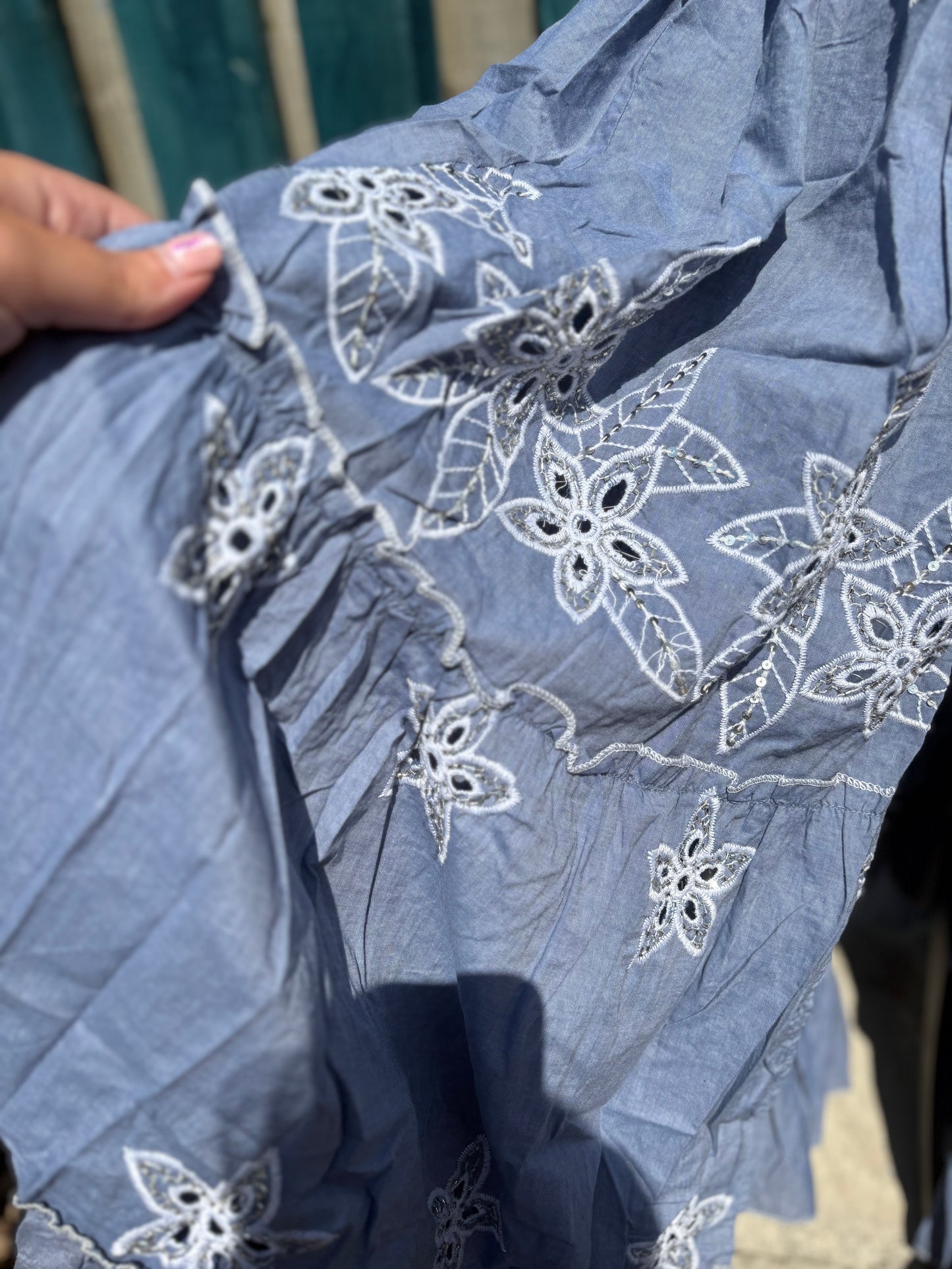 Floral Denim Blue Kimono