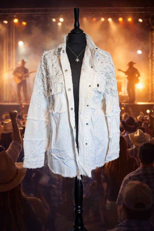 White floral Shacket