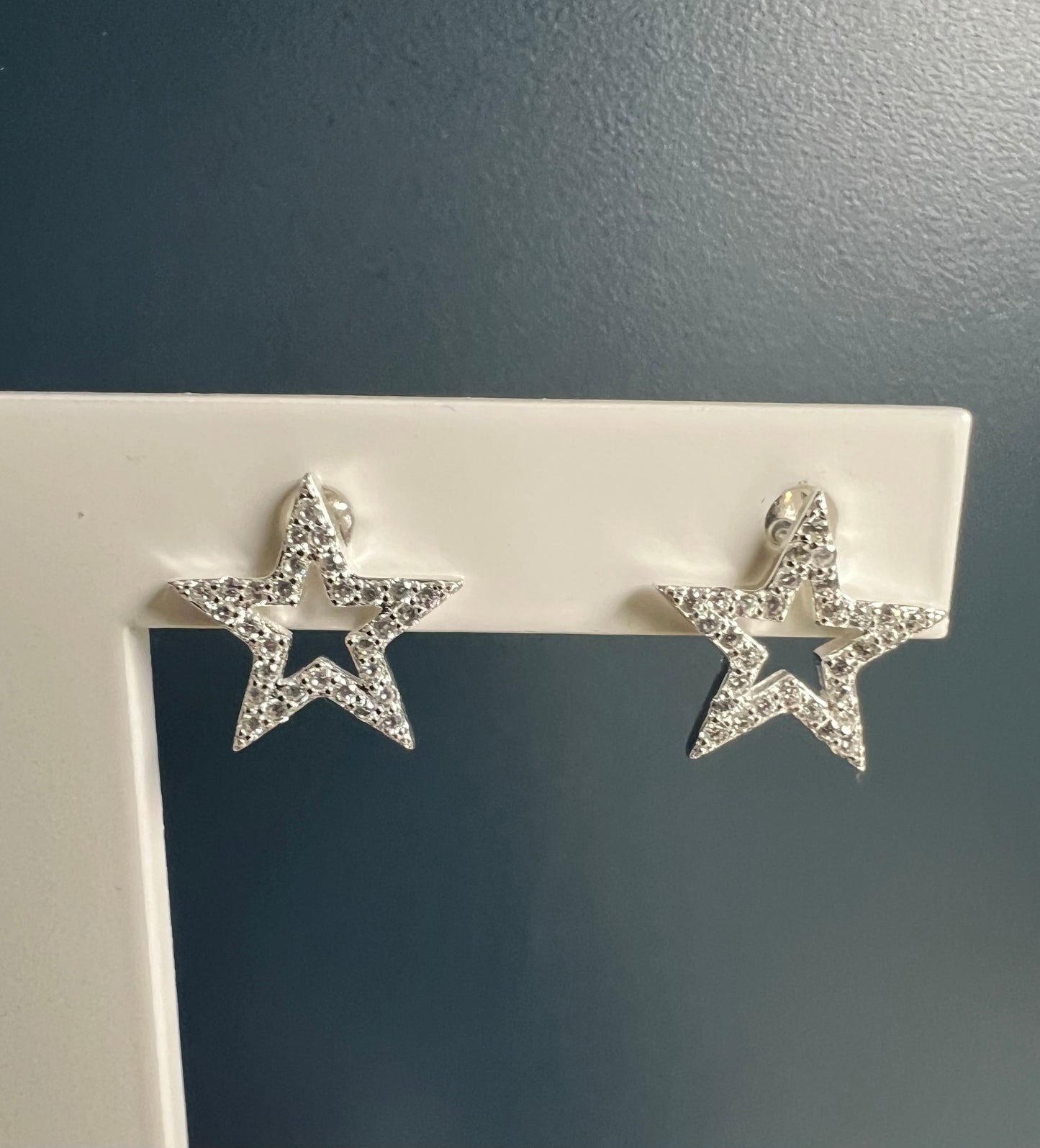 Sparkly Star Outline Studs