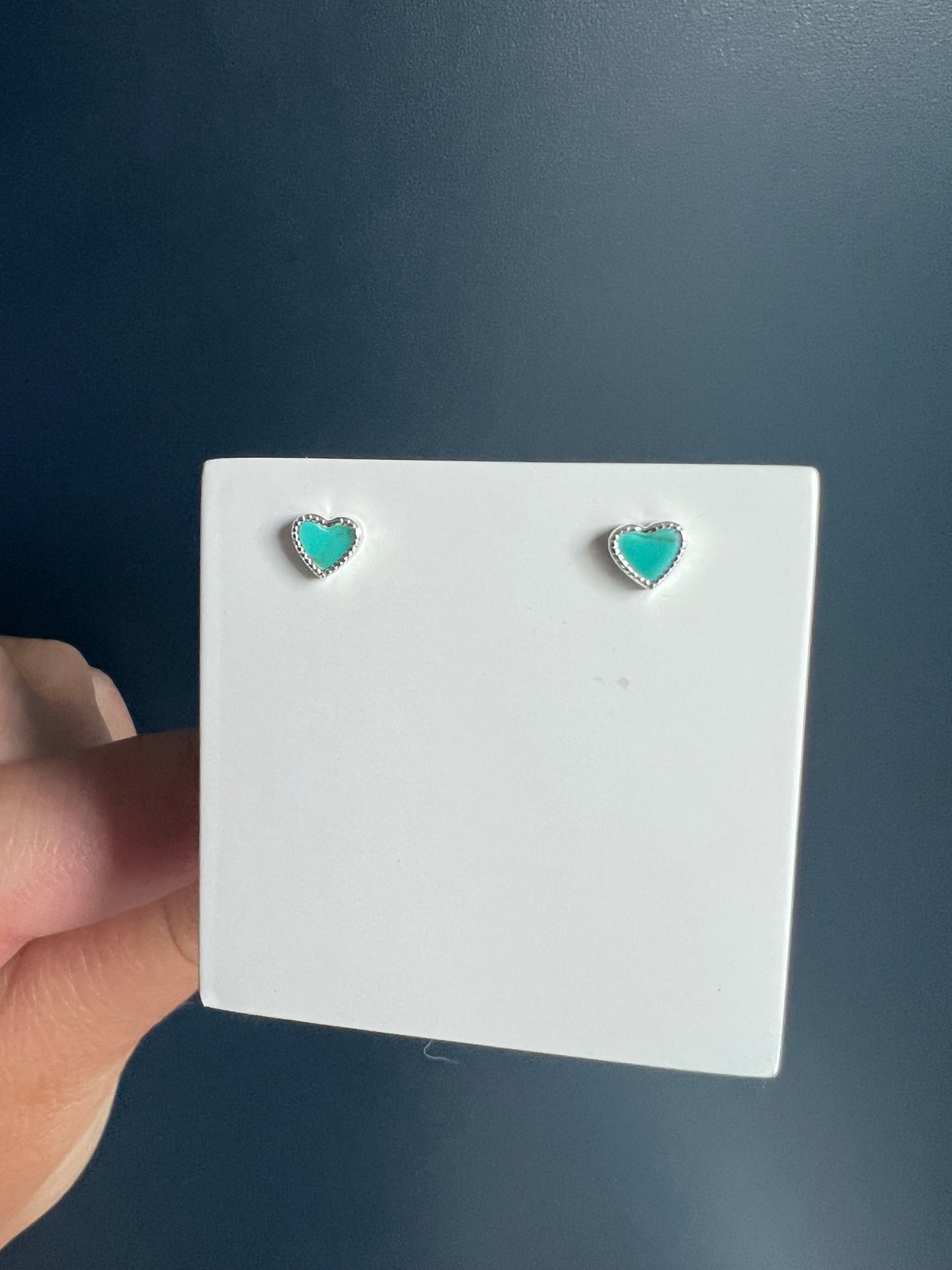 Turquoise Heart Studs