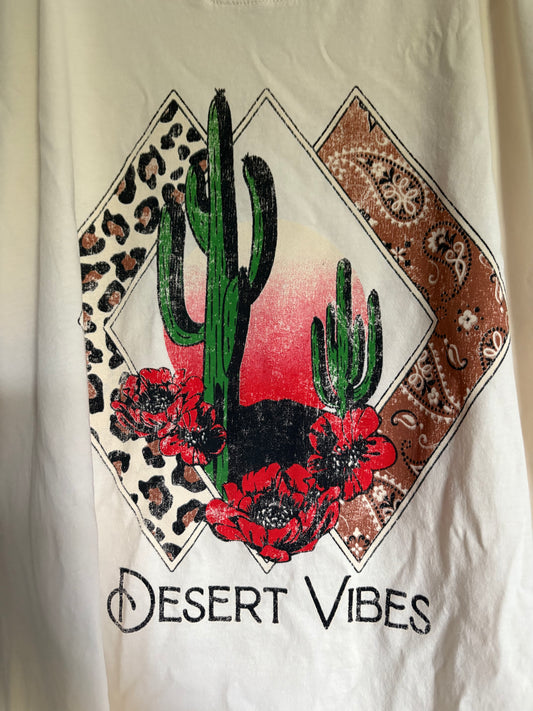 Desert Vibes White T-Shirt