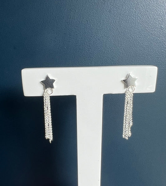 Shooting Star Chain Studs