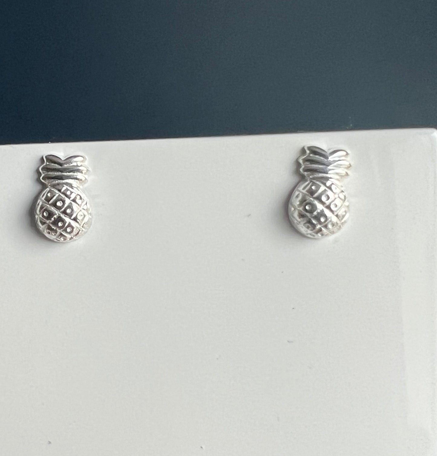 Silver Pineapple Studs