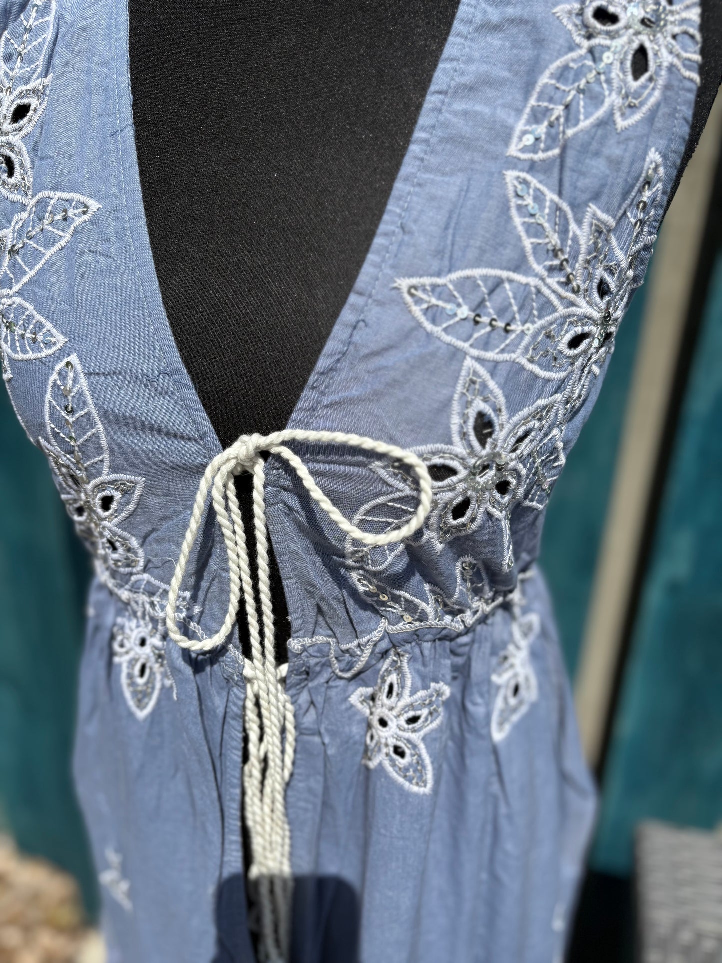 Floral Denim Blue Kimono