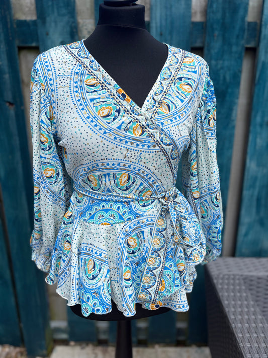 Boho Cold Silk Tie Top