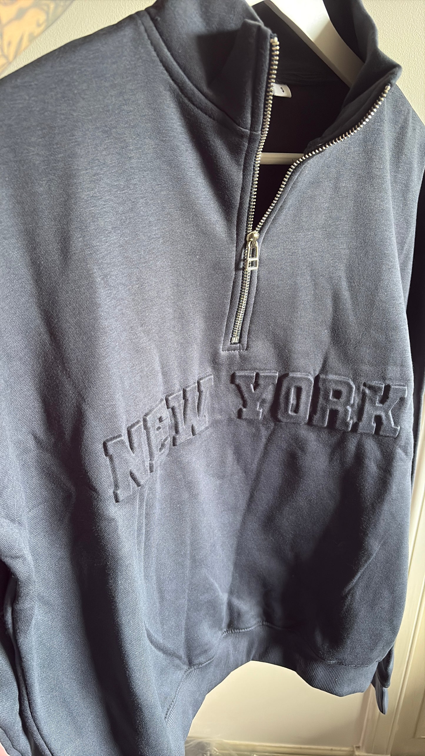 Slate Grey New York Embosses Pull Over Jumper