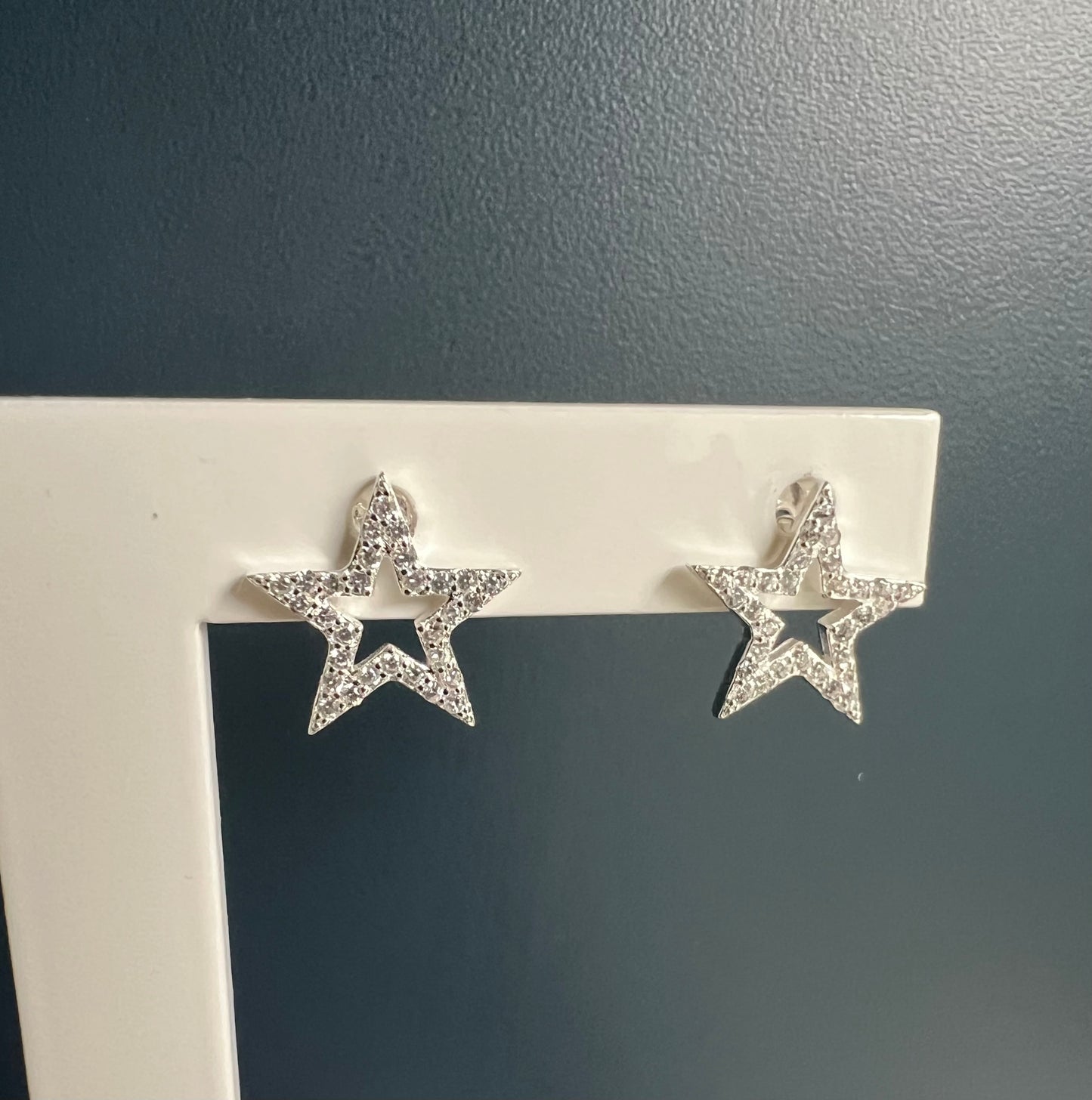 Sparkly Star Outline Studs