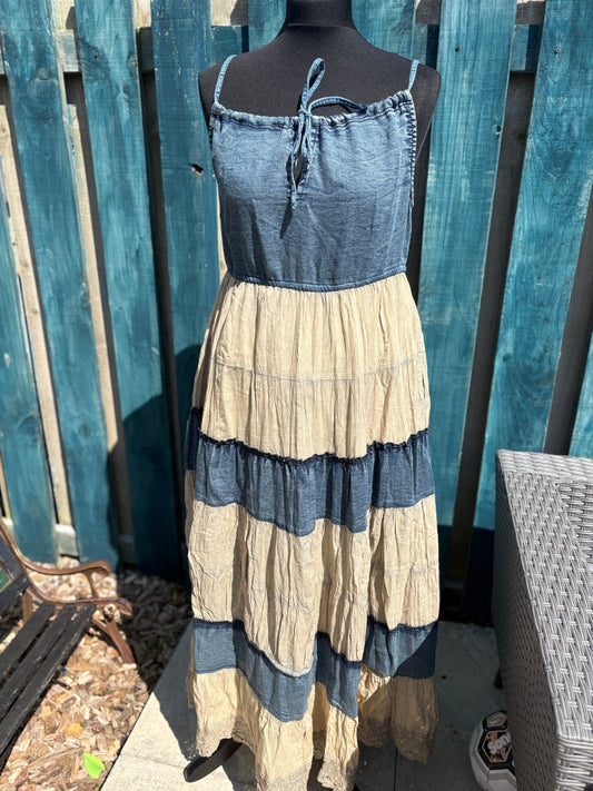 Tiered Denim Dress