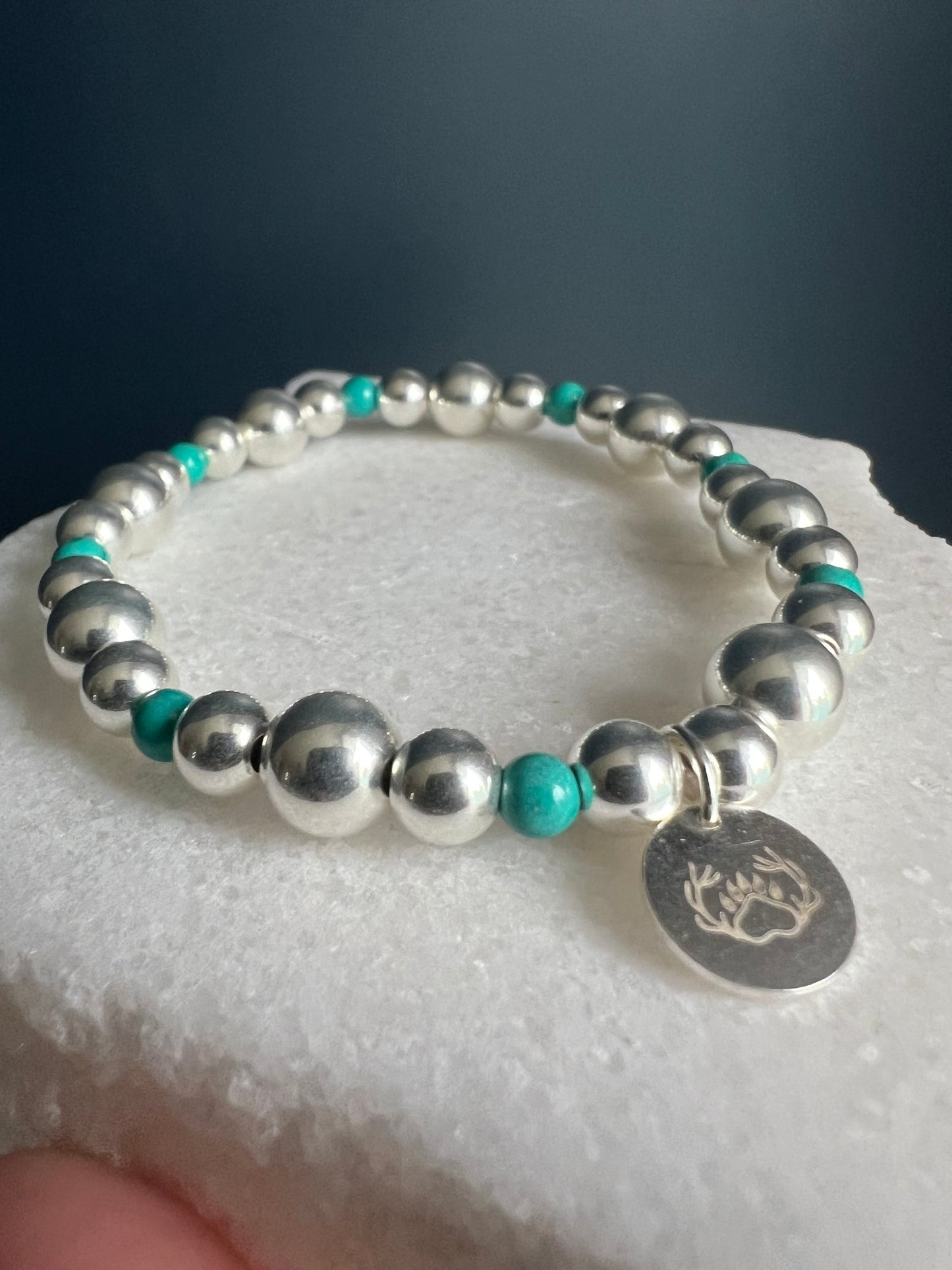 Chunky Turquoise Beaded Bracelet